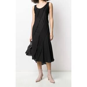ACNE STUDIOS Bias-cut‎ Patchwork Dress black size 36 NEW $630